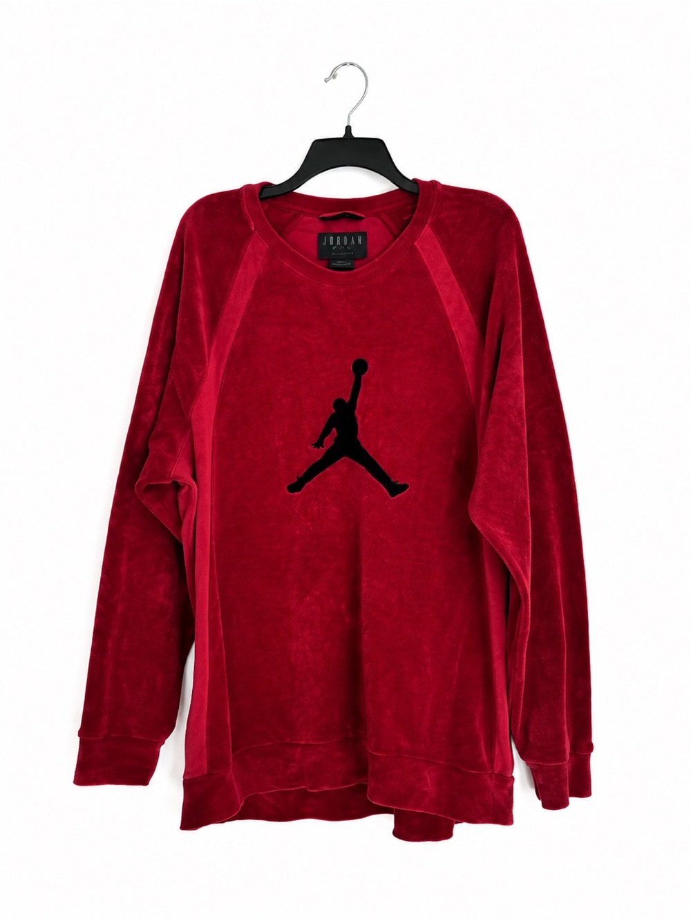 Jordan Men's Deep Red and Black  Crewneck Sweatshirt with Jumpman Size XXL